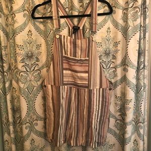 Striped overall bibs